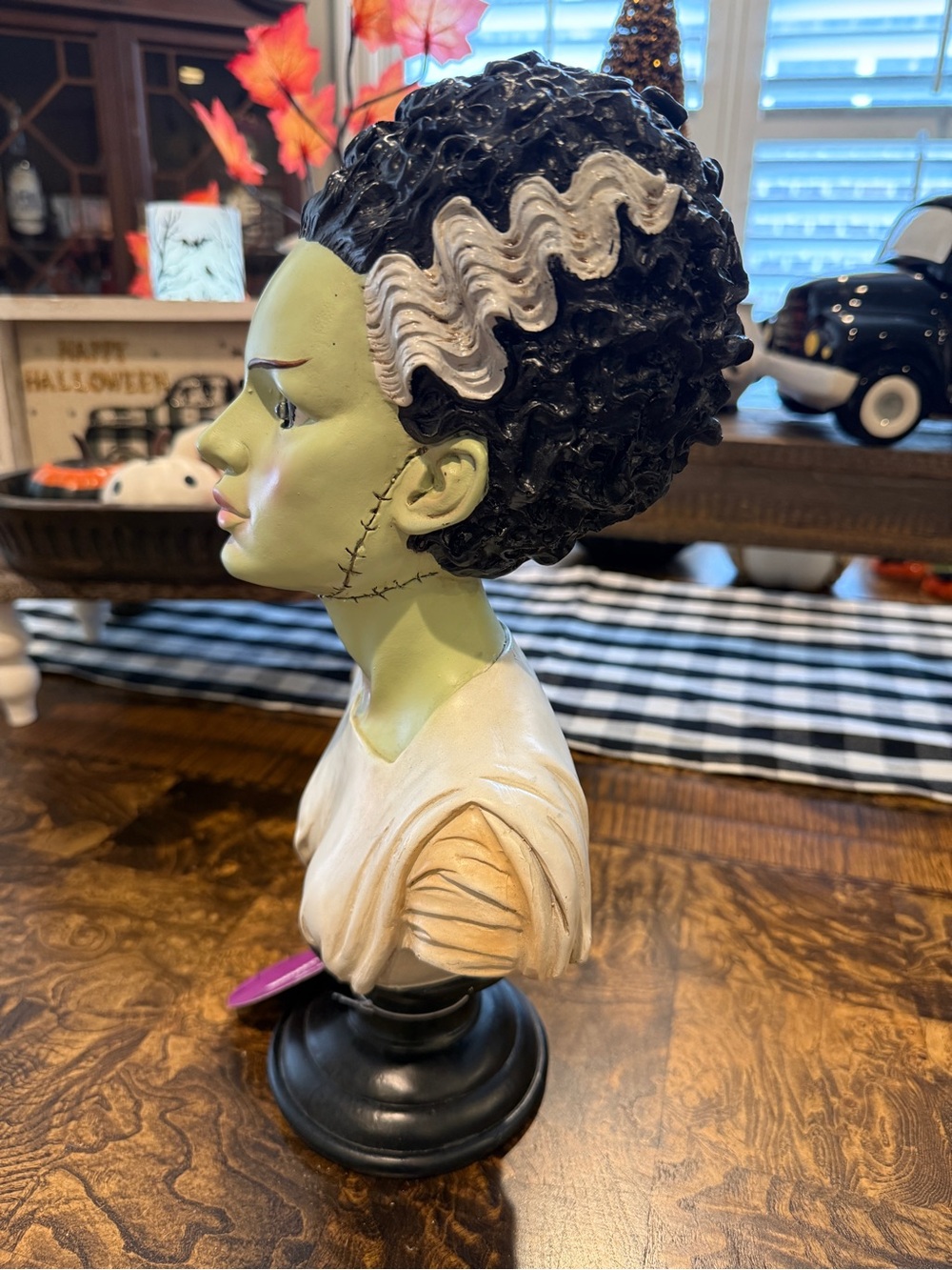 T.J.Maxx Green & Black Frankenstein Bride Bust Decorative Accent - Picture 4 of 4